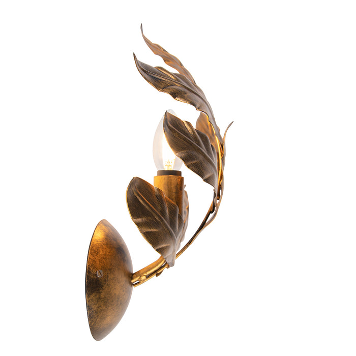 QAZQA Art Deco wandlamp antiek goud - Linden