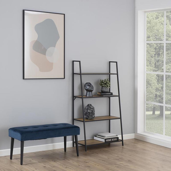 Lisomme Danique velvet bankje donkerblauw - 95 x 38 cm