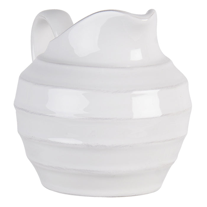 Clayre & Eef Melk en Suiker Set  Wit Dolomiet Rond Melkkannetje