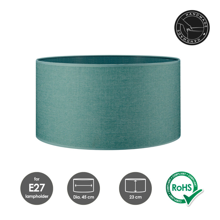 Home Sweet Home Lampenkap Canvas turkoois - B:45xD:45xH:23cm