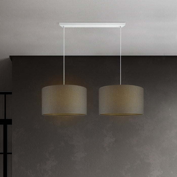 Home Sweet Home Lampenkap Canvas antraciet - B:40xD:40xH:22cm