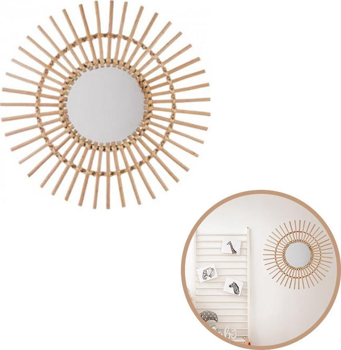 ATMOSPHERA Zon rotan spiegel - Ø 58 x Dikte 2 cm