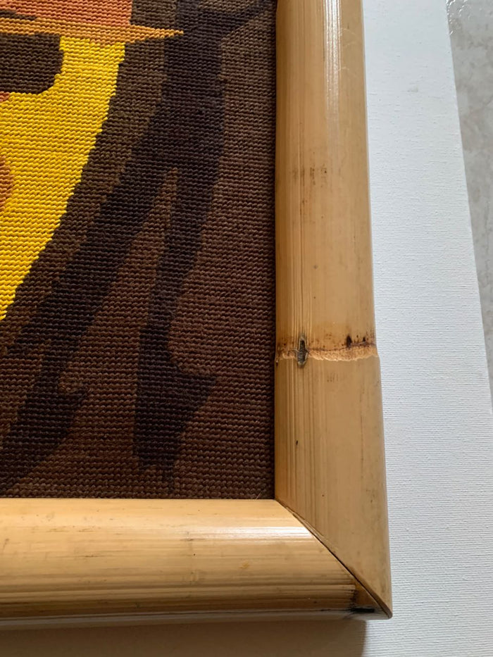 Reliving Modern Geborduurd Schilderij In Bamboe Lijst