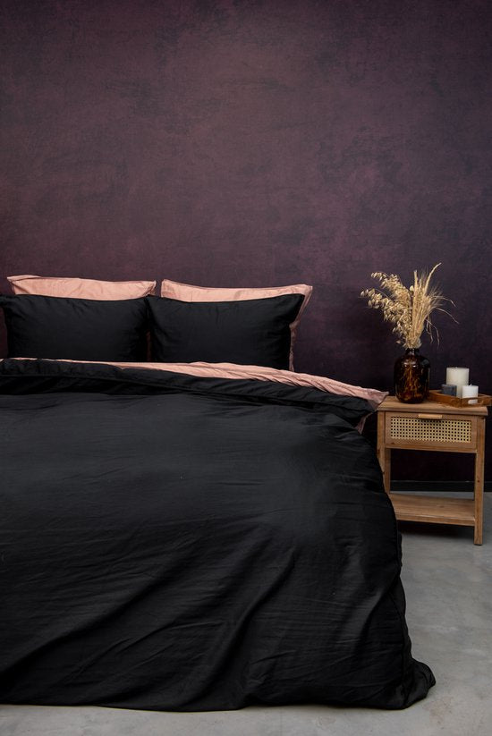 Dreamers Den gewassen Katoen Satijn TC300 Anthracite - 240x260cm