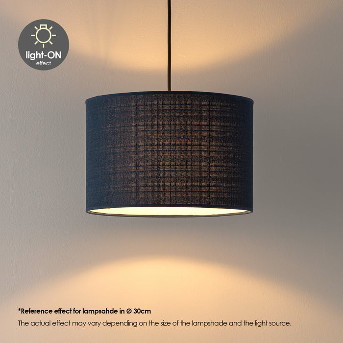 Home Sweet Home Lampenkap Canvas donkerblauw - B:25xD:25xH:19cm