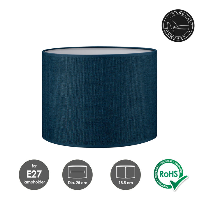 Home Sweet Home Lampenkap Canvas donkerblauw - B:25xD:25xH:19cm