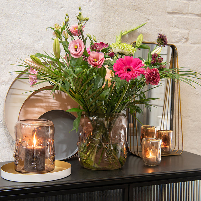 Clayre & Eef Spiegel  24x49 cm Koperkleurig Metaal Rechthoek Grote