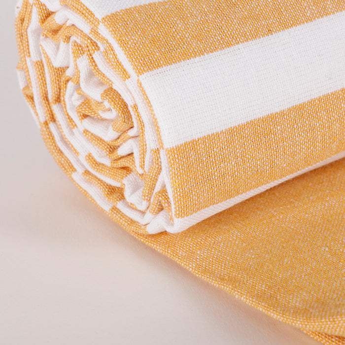 In the Mood Collection Hamamdoek - L180 x B130 cm - Geel