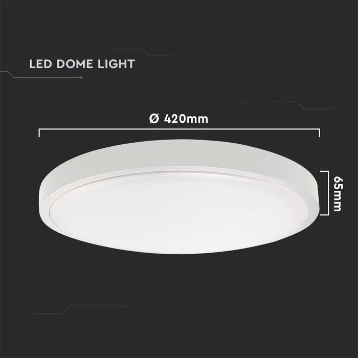 V-TAC VT-8630S-W-RD LED ronde koepellampen met sensor - 420mm - IP44 -