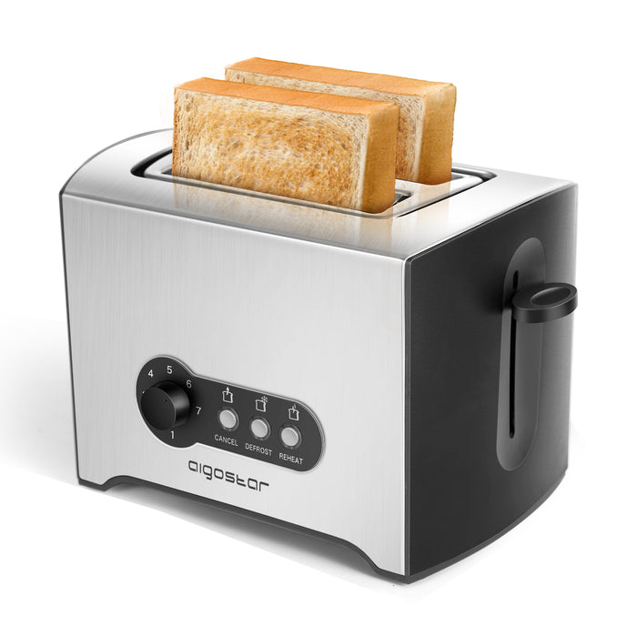 Aigostar Mini Sunshine - Broodrooster - Zwart|RVS - 2 sleuven