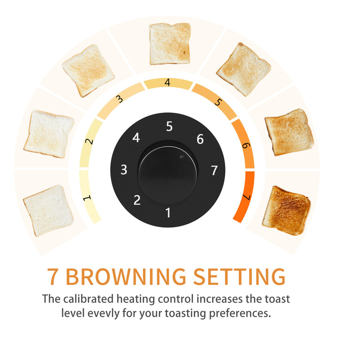 Aigostar Mini Sunshine - Broodrooster - Zwart|RVS - 2 sleuven