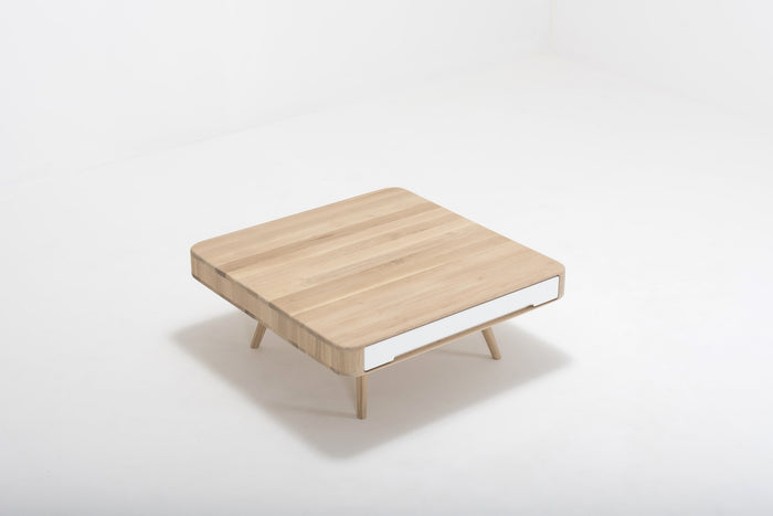 Gazzda Ena coffee table houten salontafel whitewash - 90 x 90 cm