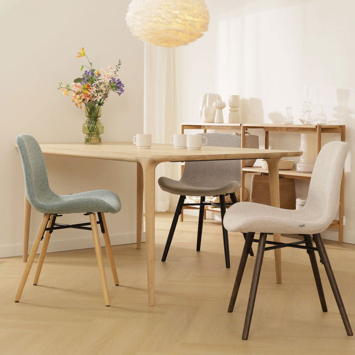 Nolon Nova-Fé Eetkamerstoel Beige - Stof - Zwarte Poten