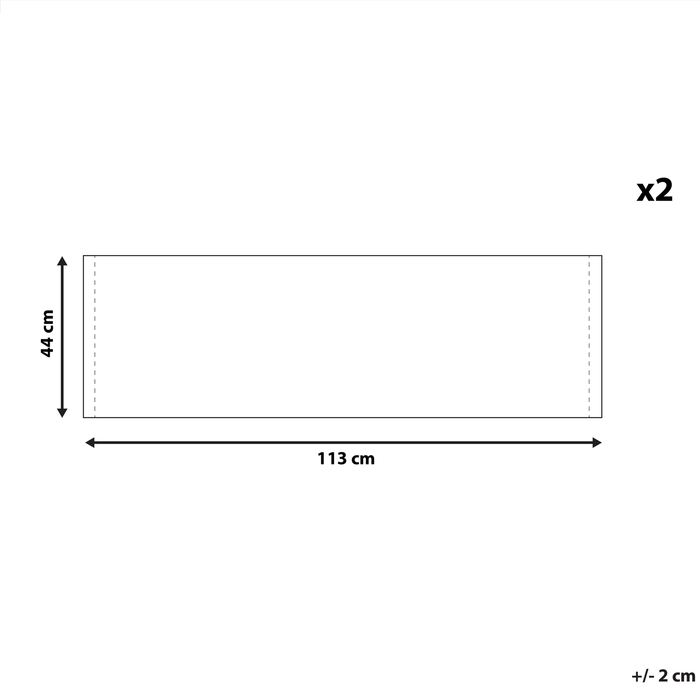 Beliani-ANZIO|AVELLINO-Ligstoel doek set van 2-Oranje-Polyester