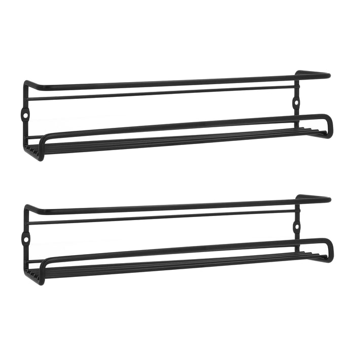 QUVIO Kruiden plank set van 2 - Metaal - Zwart