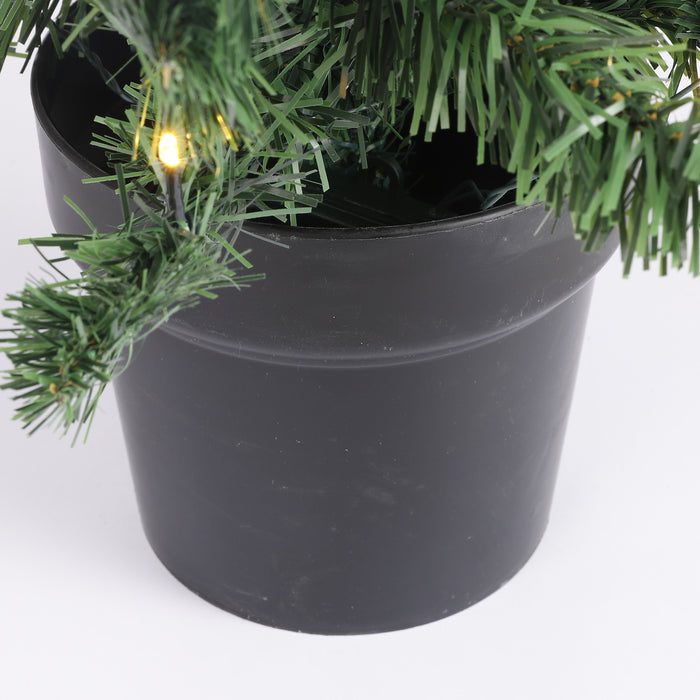 Black Box Trees Norton Set van 2 Kunstkerstbomen en 1 Kerstkrans - LED