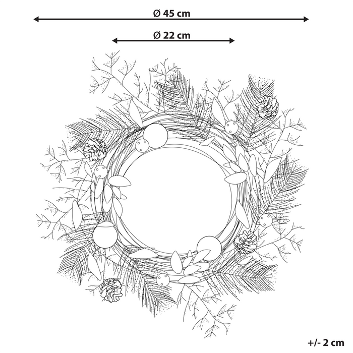 Beliani - HOVILA - Krans - Groen - Synthetisch materiaal