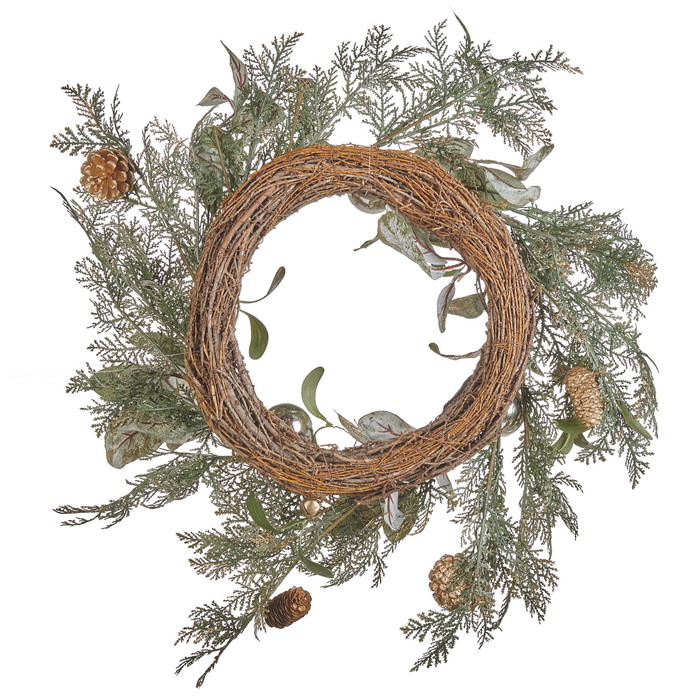 Beliani - HOVILA - Krans - Groen - Synthetisch materiaal