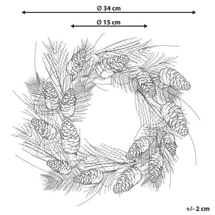 Beliani - ASTURIA - Krans - Groen - Synthetisch materiaal
