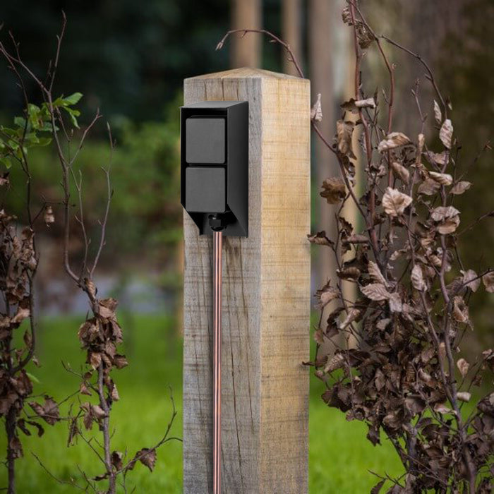 KS Verlichting Tuinstopcontact Double Wall buitenstopcontact zwart