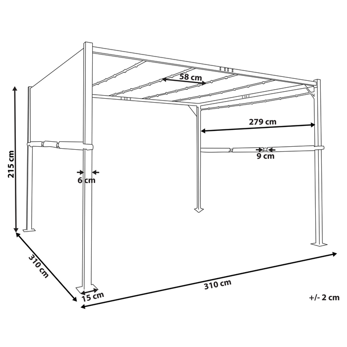 Beliani - PARGA - Tuinpaviljoen - Beige - Polyester