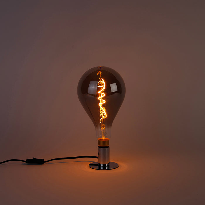 LUEDD E27 dimbare LED spiraal filament lamp A165 smoke 4W 120 lm