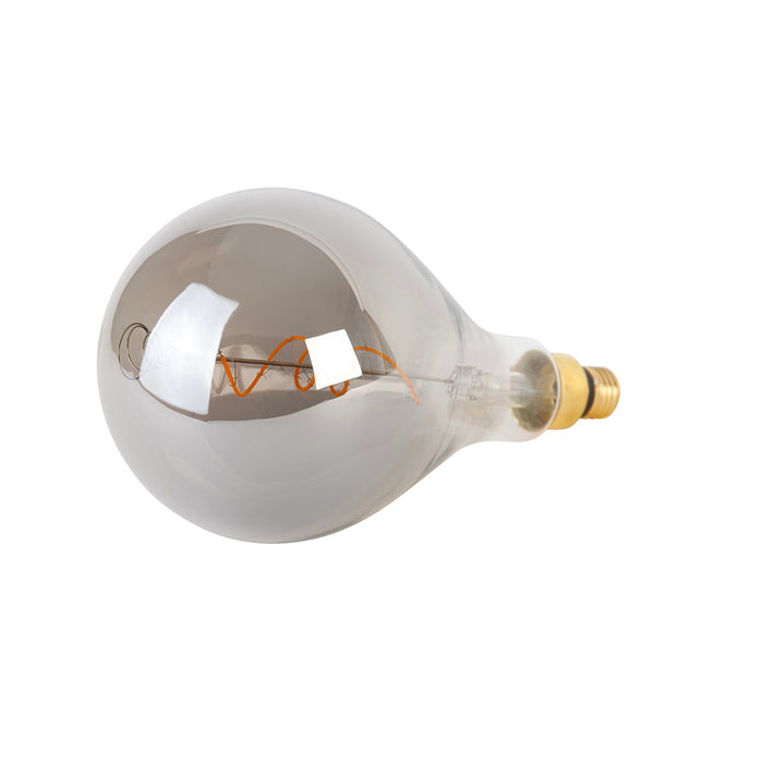 LUEDD E27 dimbare LED spiraal filament lamp A165 smoke 4W 120 lm