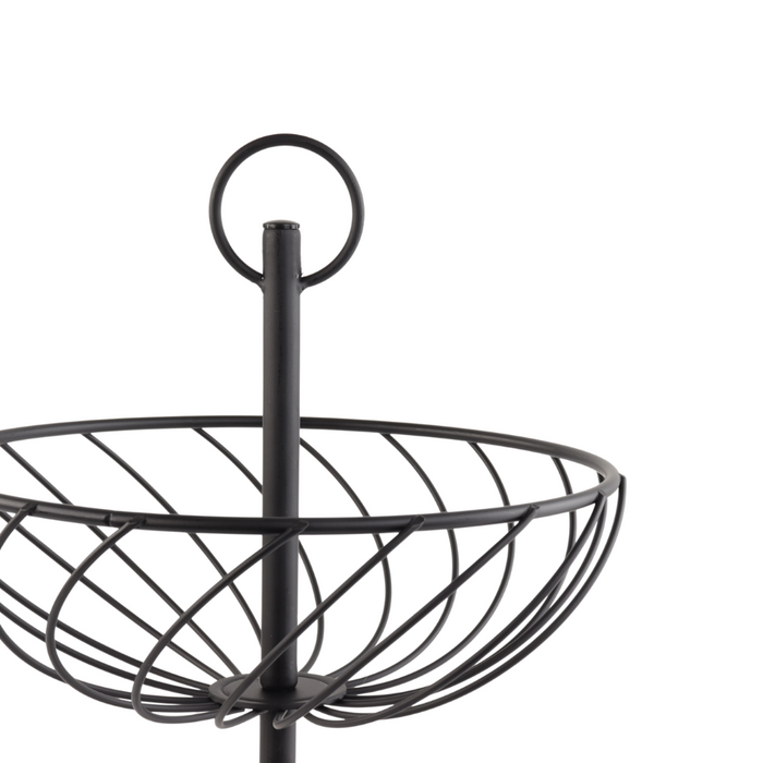 Orange85 Fruitschaal Zwart Etagere Fruitmand 2 Lagen