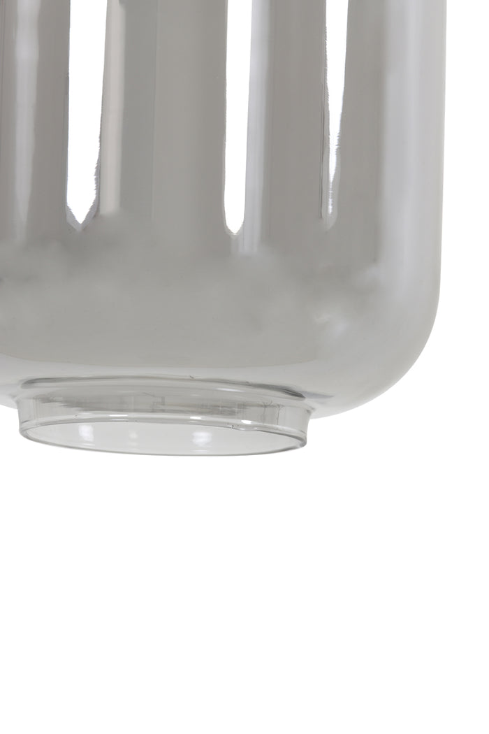 Light&living Hanglamp 3L 100x22x32 cm LEKAR antiek brons+smoke glas
