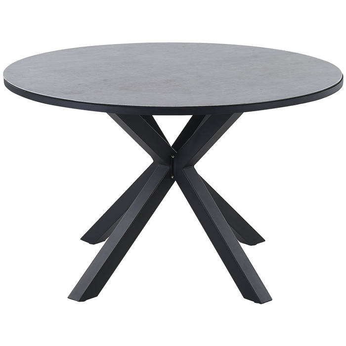 Beliani - MALETTO - Tuintafel - Grijs - 120 x 120 cm - Aluminium