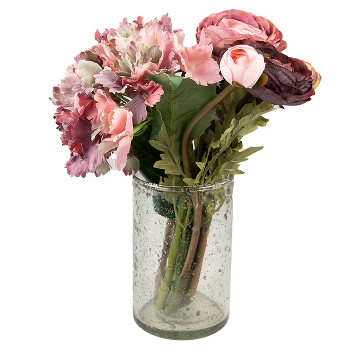 Clayre & Eef Vaas  Ø 10x15 cm Glas Glazen Vaas