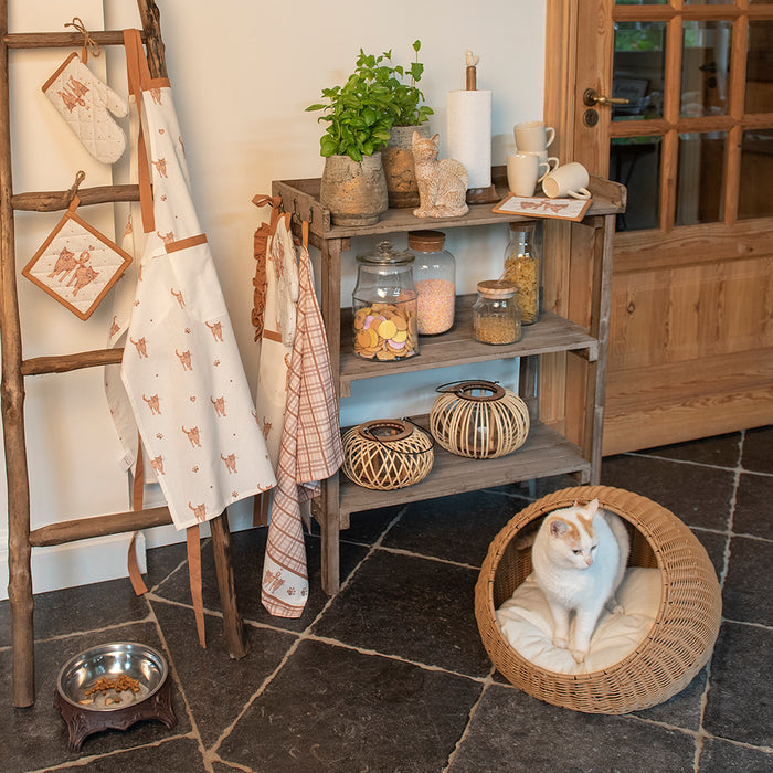 Clayre & Eef Voorraadpot  Ø 12x13 cm Glas Rond Voorraadbus