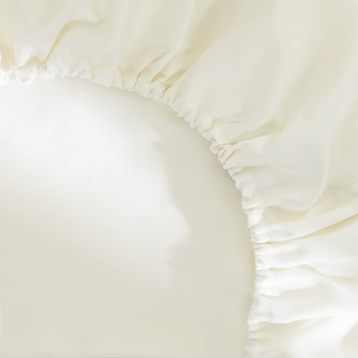 Damai Hoeslaken Biologisch Katoen Satijn 30cm Hoekhoogte - ivory