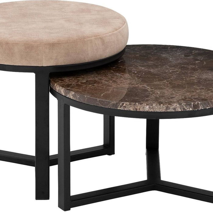 Goossens Salontafel Enza in Marmer bruin