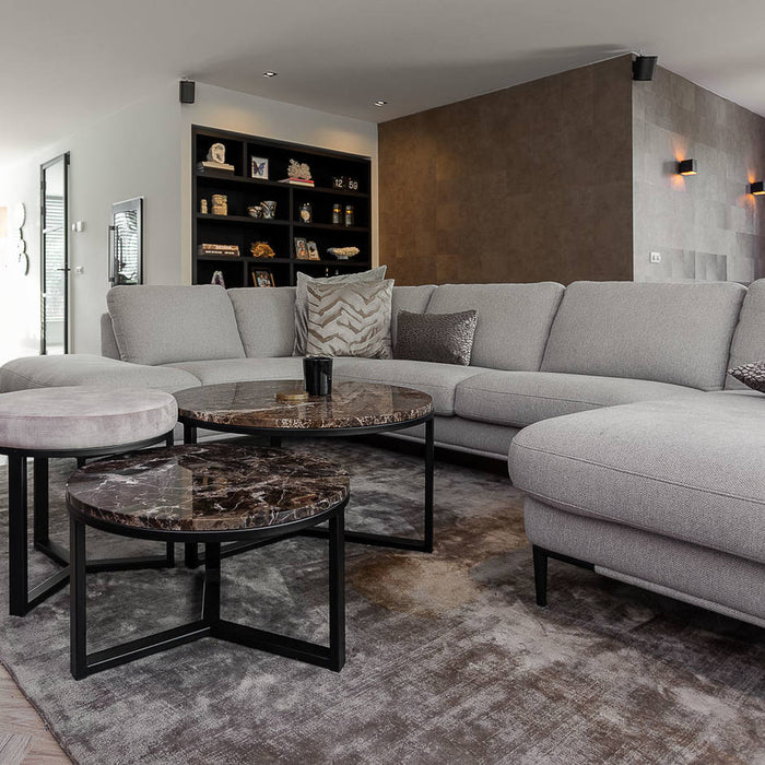 Goossens Salontafel Enza in Marmer bruin