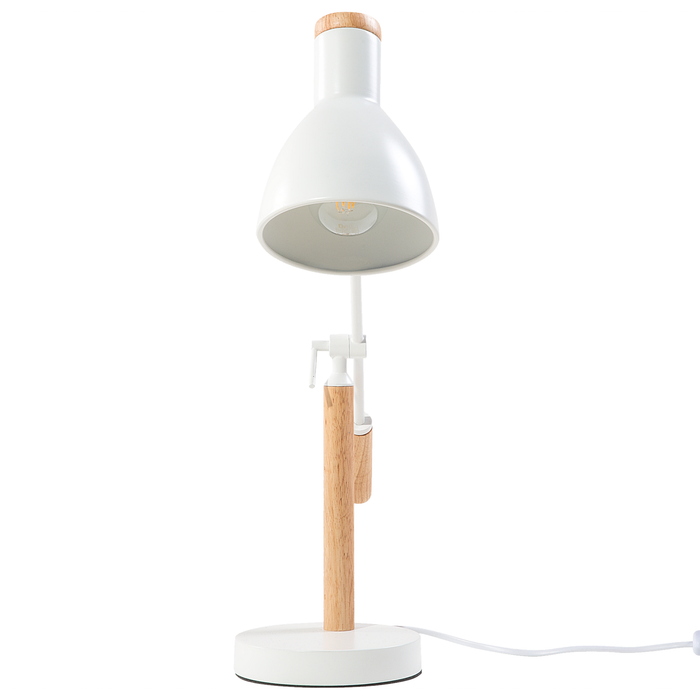 Beliani - PECKOS - Bureaulamp - Wit - Metaal