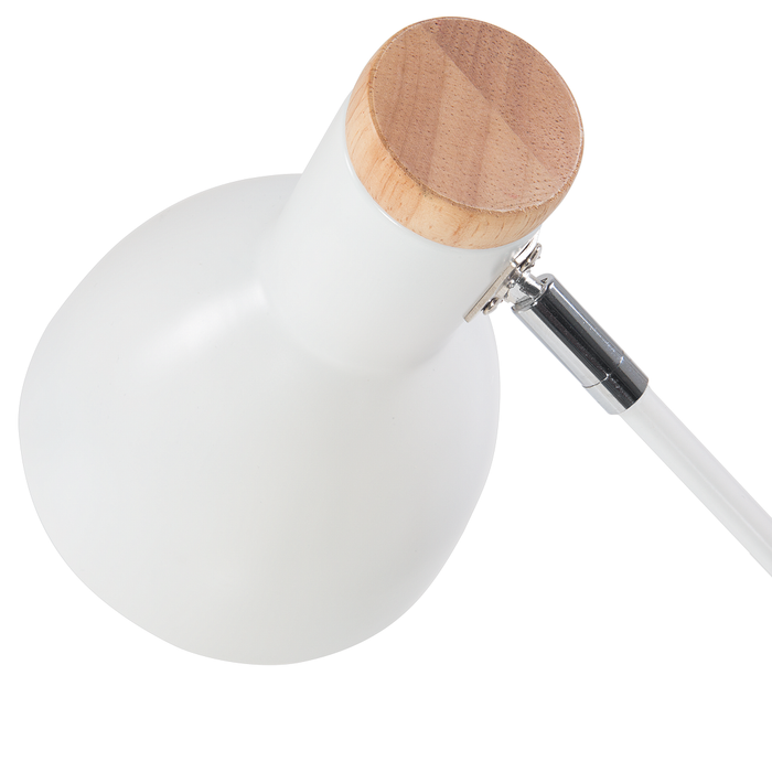 Beliani - PECKOS - Bureaulamp - Wit - Metaal