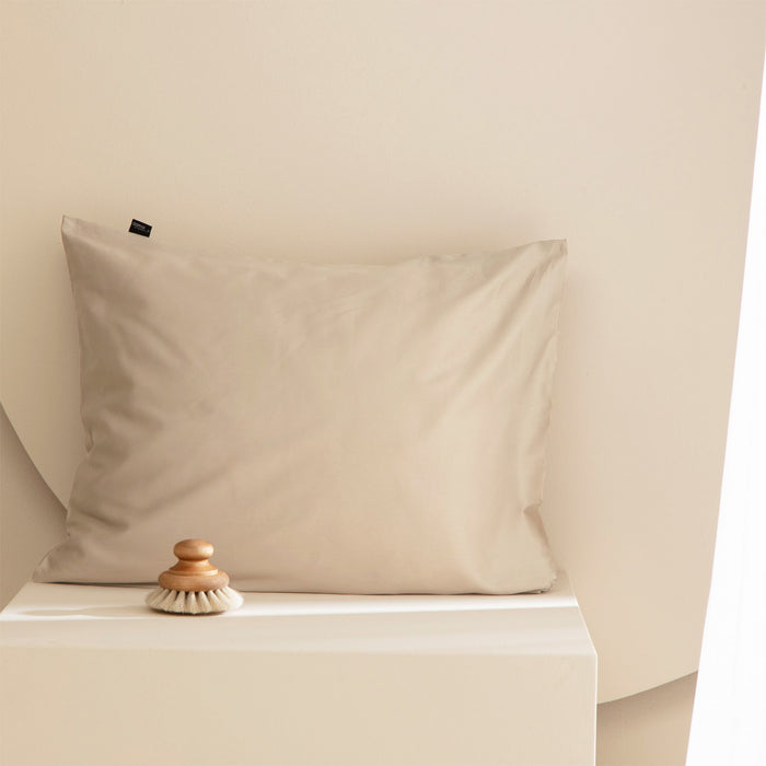 Damai Kussenslopen Biologisch Katoen Satijn Met Rits - taupe - 80x80