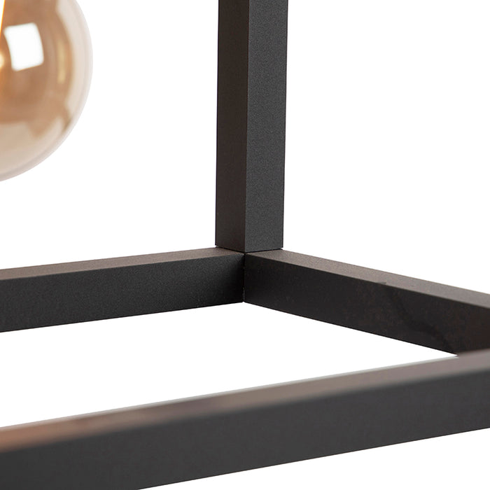 QAZQA Smart hanglamp zwart 4-lichts incl. Wifi G95 - Big Cage