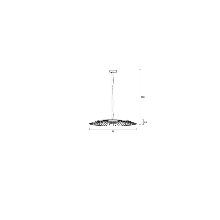 Zuiver Spider Hanglamp Rond 90 cm Zwart