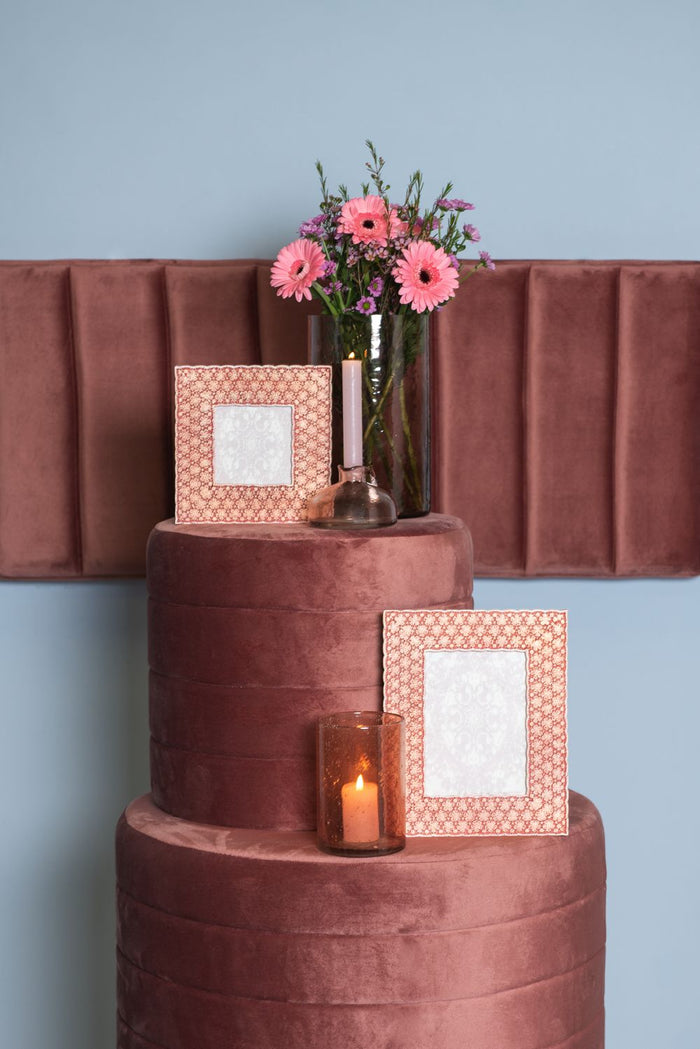 Clayre & Eef Fotolijst  13x18 cm Rood Kunststof Rechthoek Fotokader