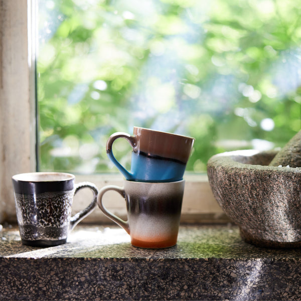 HKliving 70's Espressokopje 0,08 L - Set van 4 - Funky