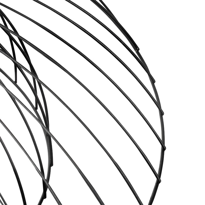 QAZQA Design plafondlamp zwart met dubbel kap 66cm - Pua