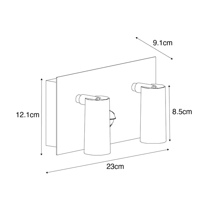 QAZQA Buiten wandlamp zwart incl. LED 2-lichts bewegingssensor- Simon