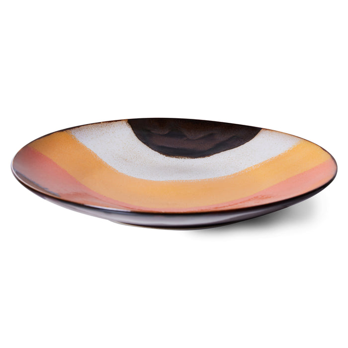 HKliving 70's Dinerbord Ø 29 cm - Set van 2 - Retro Wave
