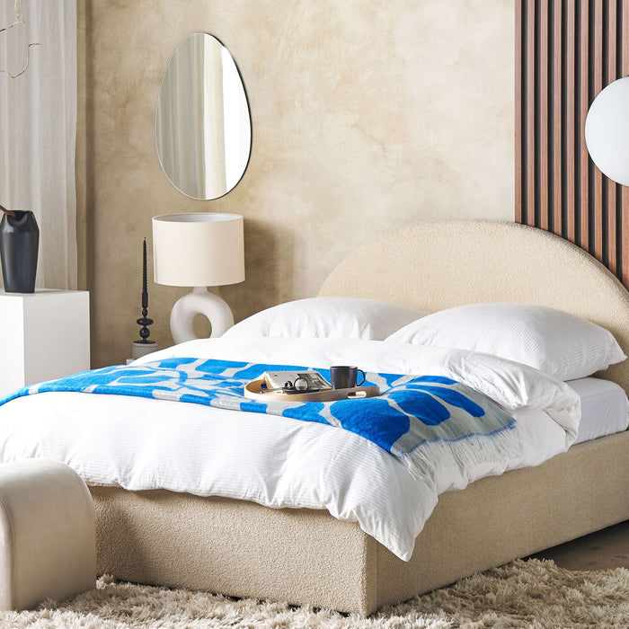 Beliani-VAUCLUSE-Bed met opbergruimte-Beige-140 x 200 cm-Polyester