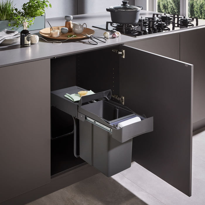 Wesco Inbouw Afvalbak 1 x 21 Liter Met Opbergvak