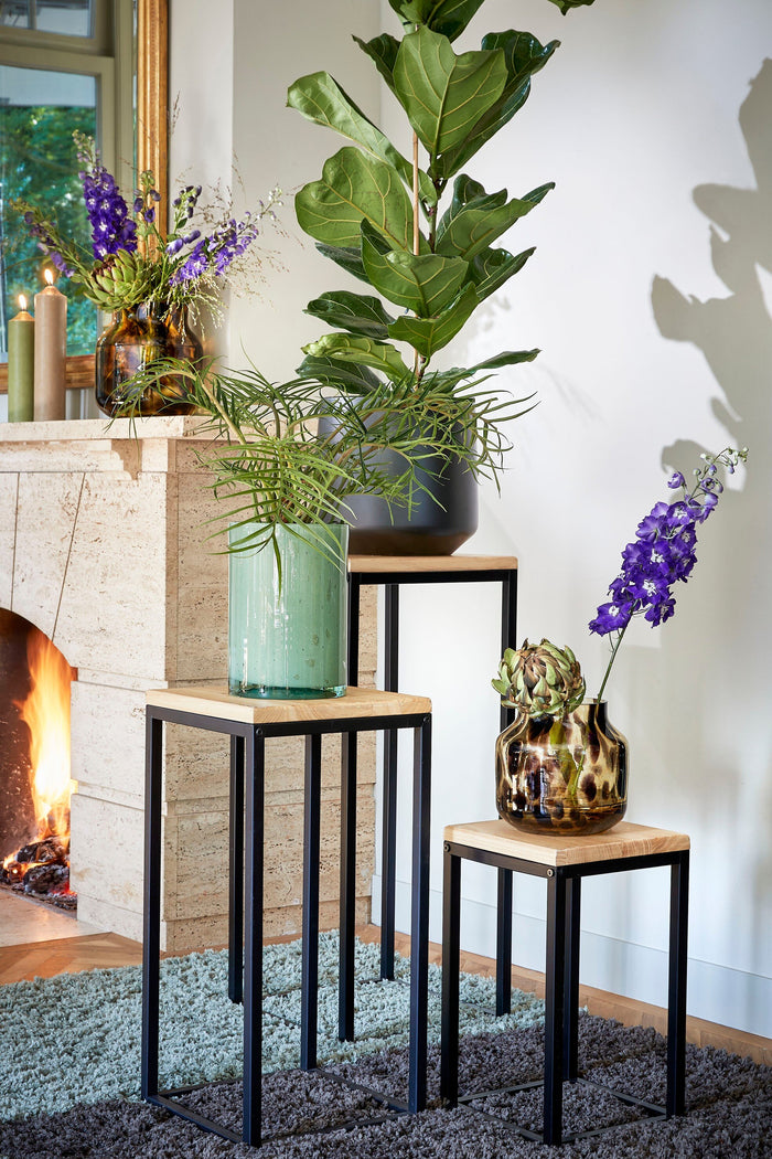 Mica Decorations Pantera Vaas Bruin Ø19 cm