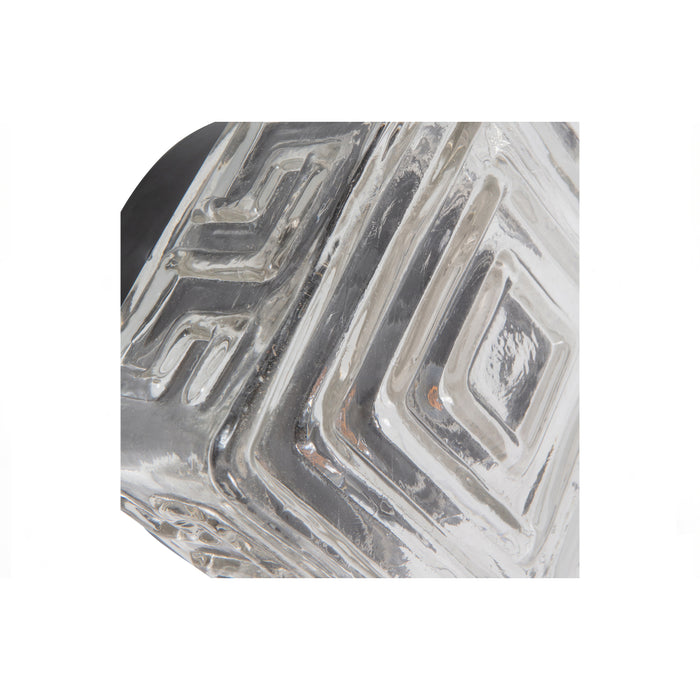 WOOOD Piazza Wandlamp - Metaal|Glas - Zwart - 20x20x14