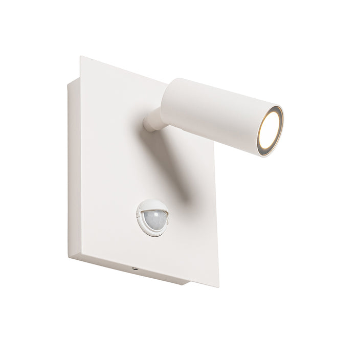 QAZQA Buiten wandlamp wit incl. LED IP54 bewegingssensor - Simon